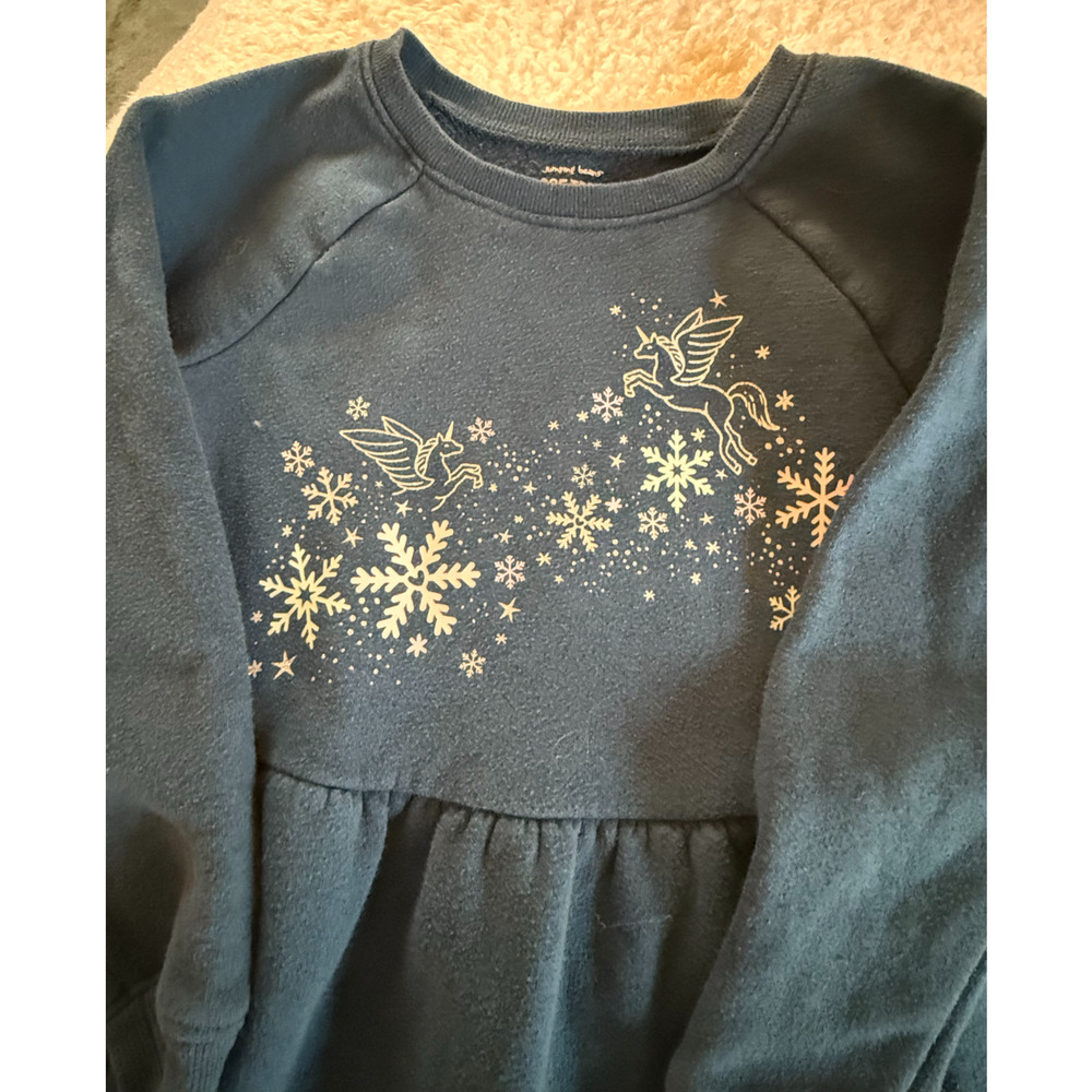 Girl Dress Size 6 Dress LOT Sweater Dress Fleece Long Sleeve Comfort Colorful - Picture 6 of 9